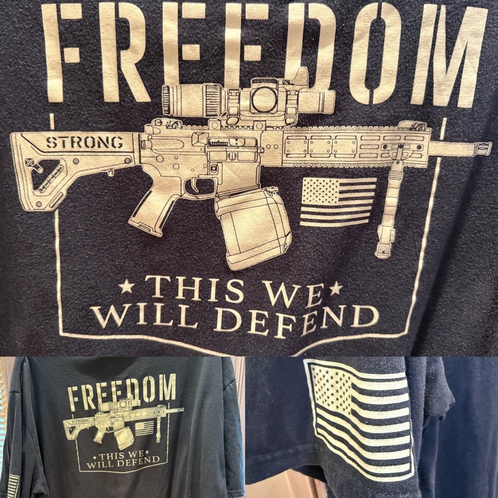 Lincoln Outfitters 3XL Freedom “This We Will Defend” T-Shirt Black